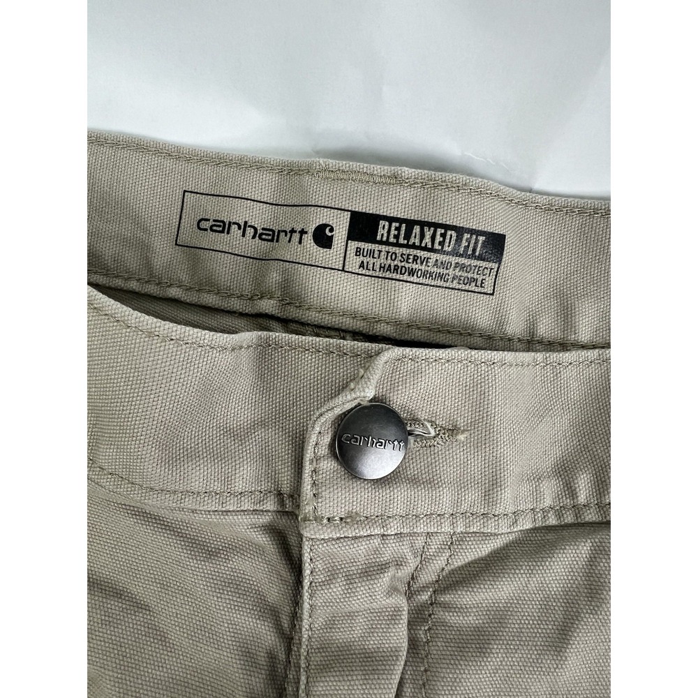 carhartt shorts 33 mens Tan Relaxed Fit - Picture 4 of 9